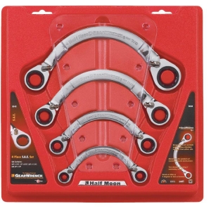 GearWrench 9840 Ring Ring Spanner half moon Set reversible imperial 4 Pieces